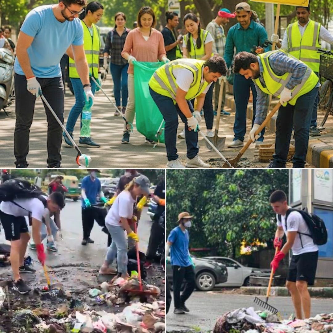 Foreign Nationals Lead Gurugram Cleanliness Drive; MCG Welcomes Move, Admits Waste Management Gaps
