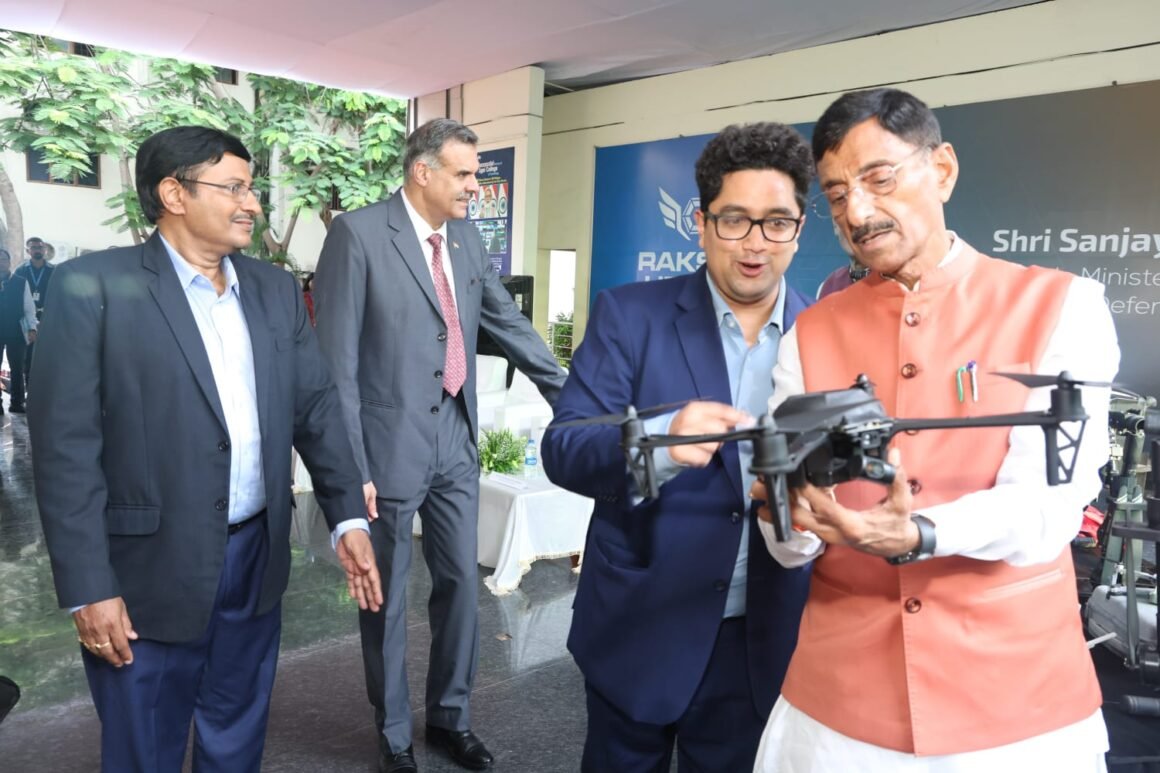 Agnishwar Jayaprakash Founder and CEO Garuda Aerospace and Shri Sanjay Seth Honble Union Minister of State for Defence | Beyond The Punchlines Minister Sanjay Seth Inaugurates Garuda Aerospace Drone Hub